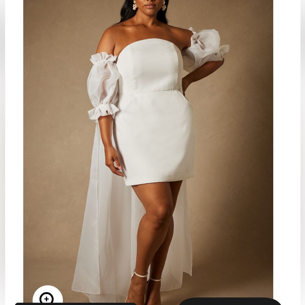 Eloquii Bridal Shower Dress with Cape